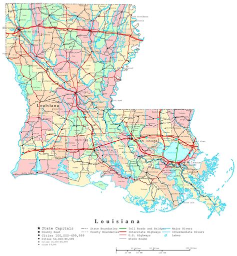 printable louisiana map.